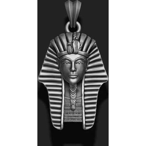 Charm Punk Necklace Fashion Egyptian Pharaoh Pendant Europe America Vintage S925 Jewelry For Women Men Unusual Anniversary Gift