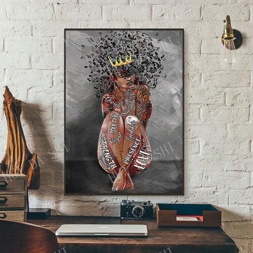 African American poster, Black queen girl art, black women art, black girl magic, gift for daughter poster, wall hanging