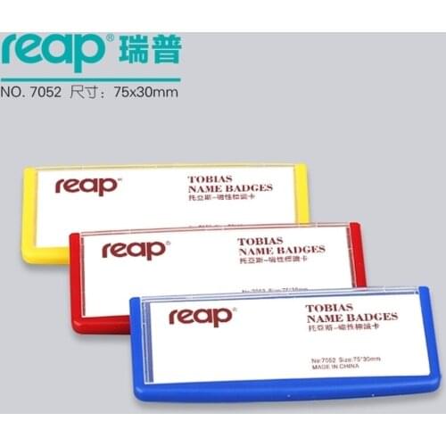 Reap7052 10pcs/1 Lot 75*30mm Abs Magnetic Name Tag Badge Holder Magnet Badges Id Holders Work Employee Card