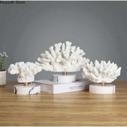 Nordic Simple Coral Decoration Light Luxury Plant Craft Three-dimensional Decoration Living Room Home Decoration Accessories