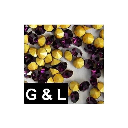 Ss26-ss40 288pcs Amethyst Color Pointback Rhinestones Glass Material Stones Used For Jewelry Nail Art Decoration