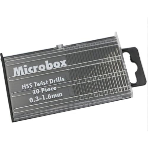 20 pc/lot High Speed Steel Twist Drill Small Drill Diameter 0.3-1.6mm Set Model Craft With Case Repair Parts