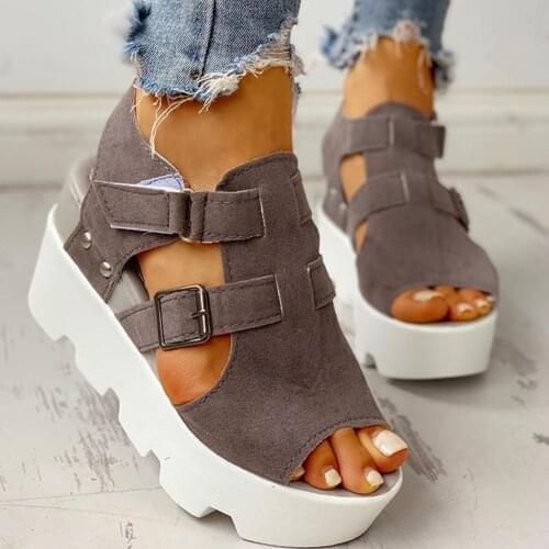 2020 Fashion Summer Platform Wedge High Heels Casual Comfortable Light Leisure Shoes Woman Sandals Women Shoes Female