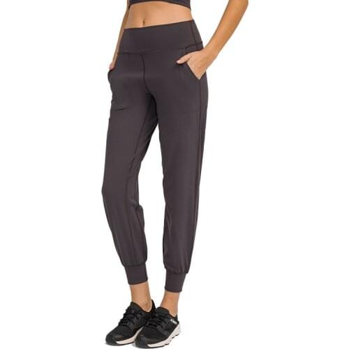 Women Sports Pants Slim Yoga Leggings Fintess Clothing Breathable Loose Drawstring Loose Straight Tube With Pockets For Jogging