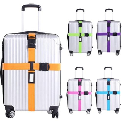 1 Pcs Luggage Binding Belt Adjustable Luggage Suitcase Cross Strap Belt With Lock Rope Band Travel Accessories