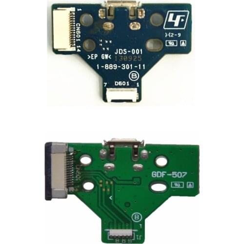 10Sets Charging Socket Port Circuit Charger Board JDS 001 011 030 040 12 14 pin Power Flex Ribbon Cable For Playstation 4 PS4