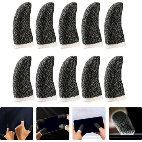 10pcs Gaming Finger Sleeve Breathable Fingertips For PUBG Mobile Games Touch Screen Finger Cots Cover Sensitive Mobile Touch