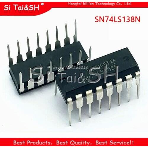 10PCS SN74LS138N DIP SN74LS138 DIP-16 74LS138 new and original IC Decoder/demultiplexer chip
