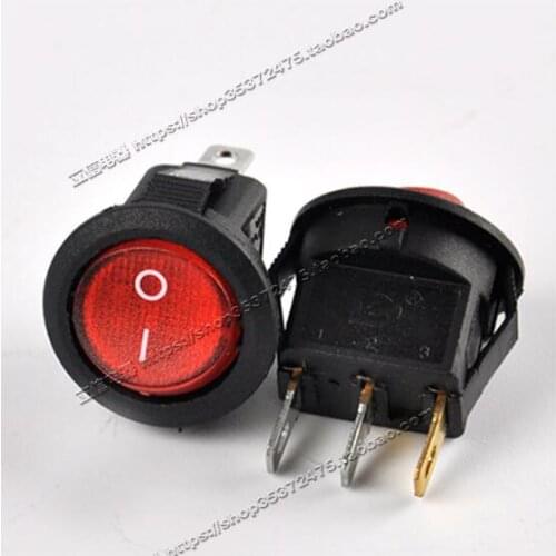 25pcs rocker switch self locking 250V 3A switch 3pin 2 gear KCD5-101N ON-OFF for power supply