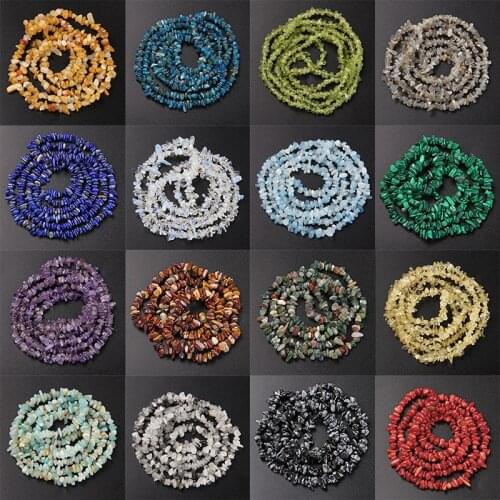 3-5MM Irregular Shape Freeform Chip Bead Amethysts Crystal Turquolses Garnet Gravel Stone Beads For Jewelry Making DIY Bracelet