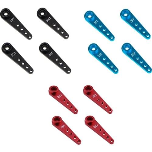 4PCS 37Mm 25T Metal Extension Steering Servo Arm Horn for RC Car Crawler Parts