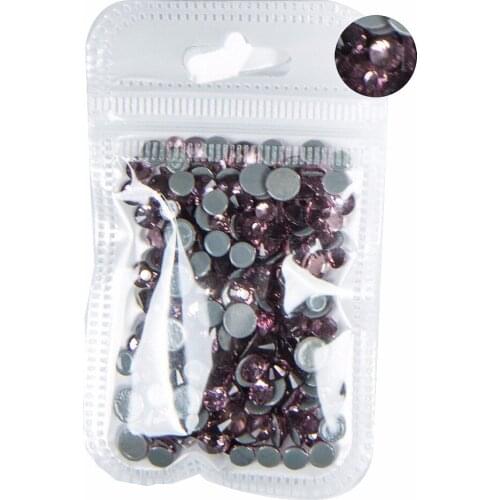 AAAA+ Best Quality Lt.Amethyst Mix Size Hot Fix Rhinestone More Shiny Super Bright Nail Art Hotfix Iron On Stones. 10Gram