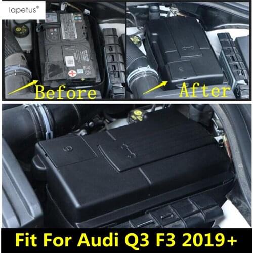 Accessories For Audi Q3 2019 2020 2021 Car Engine Battery Anode Negative Electrode Protective Cover Trim Plastic Interior Kit