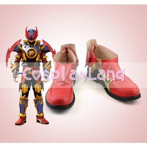 Kamen Rider Masked Rider Evol Cosplay Boots Shoes Red Men Shoes Costume Customized Accessories Halloween Party Shoes