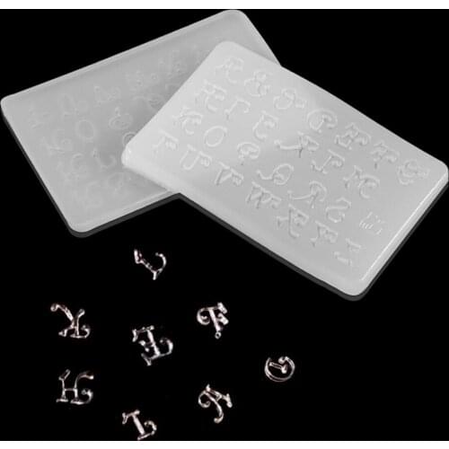 Letter A to Z Mold Art Alphabet Silicone Molds Initial Mold Small Clear Epoxy Resin Mold For DIY Craft Accessories Supplies