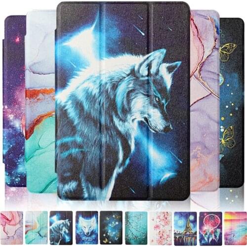 Tablet Case For Huawei Media Pad T5 10 1 inch Wolf Animal Folding Cover For Funda Tablet Huawei Mediapad T5 Case Coque 10.1"