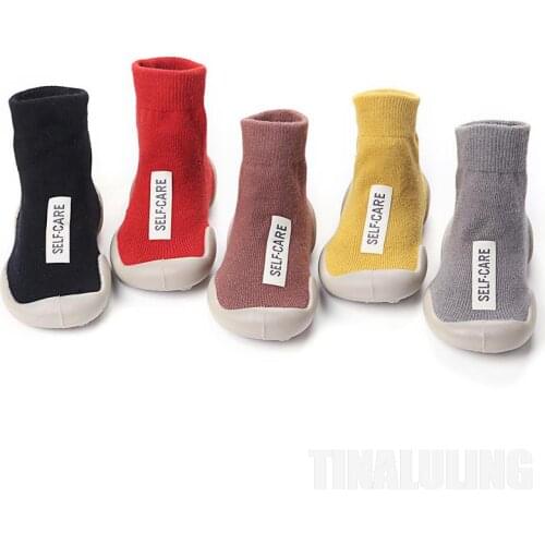 Baby Shoe Knit Booties Anti-slip Lovely Cotton Baby Booties Unisex Winter Toddler Newborns Infant The First Walker baby booties