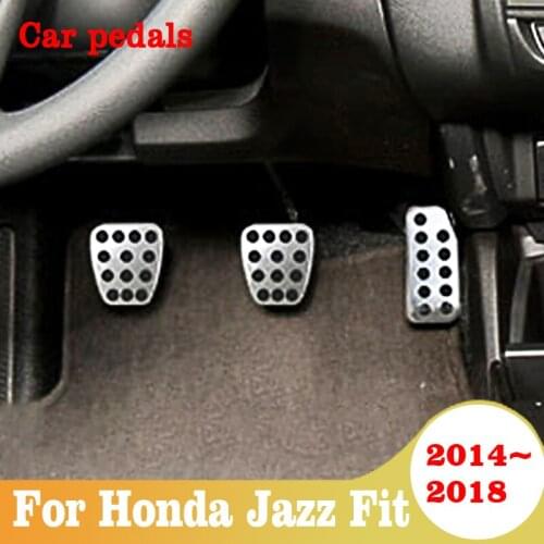 For Honda Jazz Fit 2014-2016 2017 2018 Car Refit Accelerator Footrest Pedals Gas Plate Clutch Throttle Brake Treadle Styling