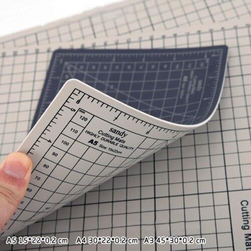 A2 Two-color Cutting Board Diy Manual Rubber Stamp Carving Pad Cutting Board Cutting Grid Pvc Grid Line Self-healing Cutting Pad
