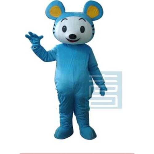 Mouse Mascot Costume Lovely Blue Mouse Funny Mascots Cosplay Theme Mascotte Carnival Costume Halloween Fancy Party Dress