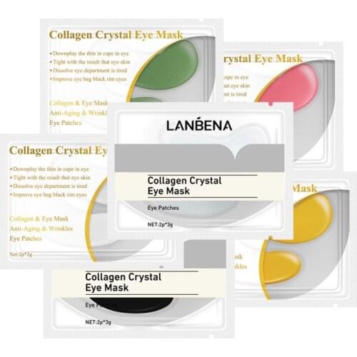 LANBENA 24K Gold Anti Aging Eye Mask Sticker Moisturizing Anti Aging Wrinkle Gel Pad Eye Patches Eyes Skin Care Korean Cosmetics