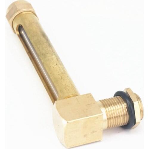 M16x1.5mm 80mm Brass Oil Liquid Level Indicator Sight Glass For Lathes Sump Gas Engine Motor Tractor -40 to 300 Degrees C