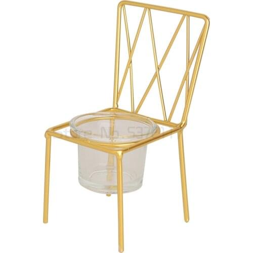 European style metal crafts chair Candlestick decoration creative home living room candlelight dinner table decoration