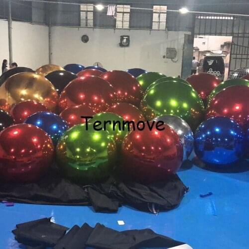 Inflatable mirror ball for fashion show decoration pvc mirror balloon Giant inflatable human balloon mirror face balloon