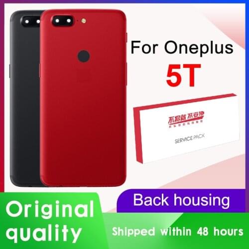Original Back Housing Replacement For Oneplus 5T Back Cover Battery Glass With Camera Lens For Oneplus 5T Rear Cover With Logo