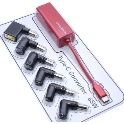 USB Type-C Converter Dc Power Jack Connector Square Plug Female to USB C Charging Adapter for Macbook Lenovo Hp Laptop Phone 65W