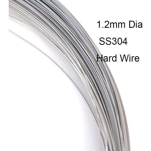 1.2mm Dia Hard Condition SS304 Stainless Steel Wire Industry DIY Material,about 100 meters