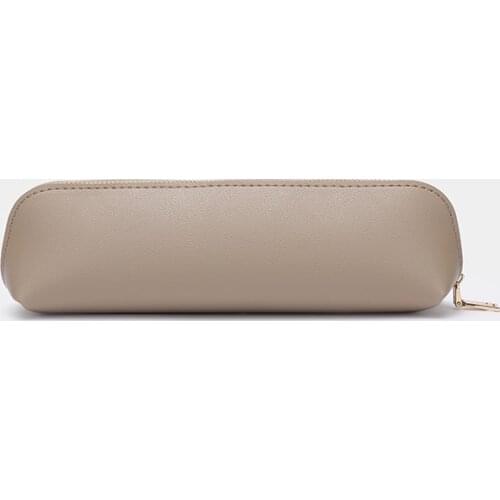 Simple small fresh solid color pencil case Large capacity retro pencil case stationery pencil case for men and women