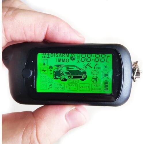 Car Security SLK 675RS LCD Remote Control Key Chain for Pantera SLK675 SLK- 675rs Lcd Russian Keychain Lcd Remote