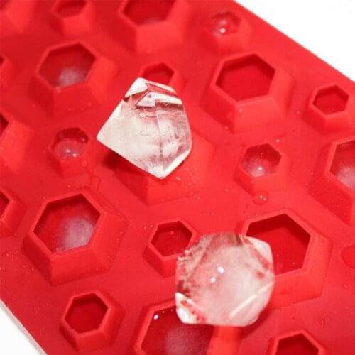 Silicone 3D Diamonds Ice Cube Mold Gem Cool Ice Cube Chocolate Soap Tray Mold Fodant Moulds Diamond Ice Cube Mold Kitchen Tools