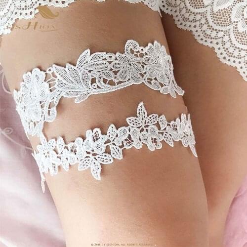 SISHION Wedding Garters Lace Embroidery Floral Sexy Garters For Women Bride Accessory Thigh Ring Bridal Leg Garter QY0736