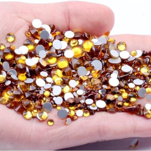 Topaz Non Hotfix Crystal Rhinestones For Nails Art SS3-SS34 And Mixed Sizes Flatback Glue On Strass Glass Diamond DIY Decoration