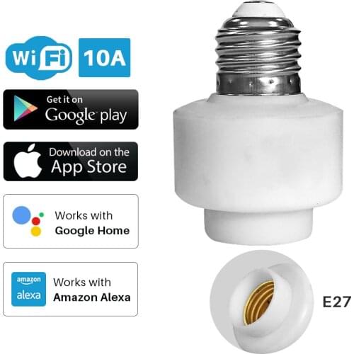 WiFi Smart Lighting Base Bulb Head App Control Smart Home Automation Voice Control Compatible with Alexa Google Home