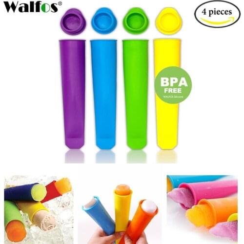 WALFOS Silicone Ice Pop Mold Popsicles Mould Ice Cream Makers Push Up Ice Cream Jelly Lolly Pop For Popsicle
