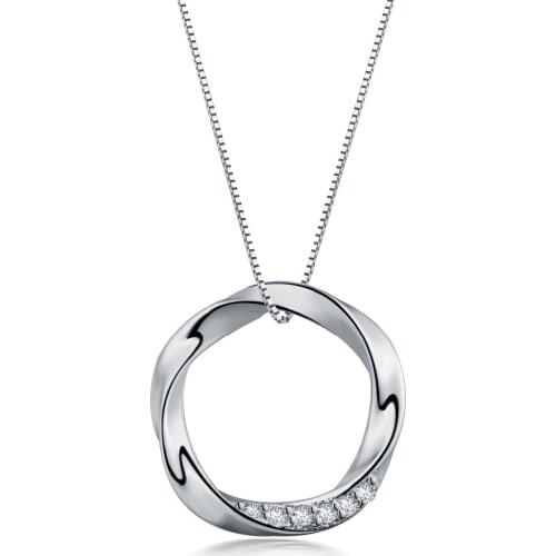 L&P New fashion 925 Sterling High Quality Crystal CZ Necklace for women Hot sale Elegant Fine Pendant Necklace Jewelry Wholesale