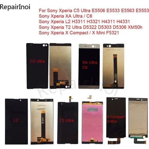 For Sony Xperia C5 Ultra / XA Ulrea C6 / L2 / T2 Ultra / X Compact LCDs Touch Screen Digitizer LCD Display Assembly Replcement