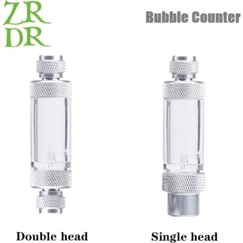 ZRDR CO2 Bubble Counter aquarium Check Valve-Regulator Diffuser Reactor Single-Head or Dual-Head Aquarium Air Pump Accessories