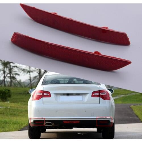 1 Pair Car Rear Bumper Reflector Tail Light Lamp Red Fit For Citroen C5 2008 2009 2010 2011 2012 2013 2014 2015