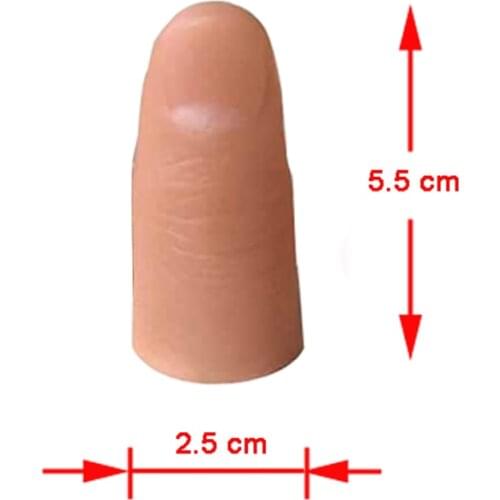 1 Pcs Large Size Simulation Magic Thumb Tip Soft Fake Finger Magic Tricks Magic Props For Magician Gimmick Easy To Do Magic