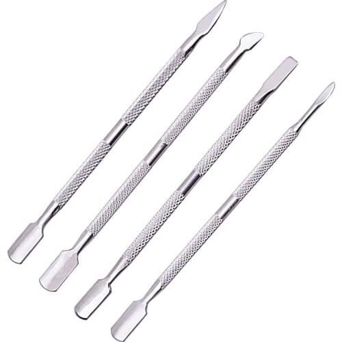 1Pcs Stainless Steel Double Head Cuticle Pusher for Manicure 2021 Tools for Nails Art Non-Slip Nail Cuticle Remover Accessories