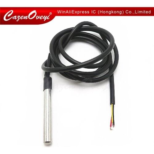 1pcs/lot DS1820 Stainless steel package Waterproof DS18B20 temperature probe temperature sensor 18B20 For Arduino