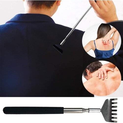 Steel Retractable Itching Scratching Rake Scratcher Back 1pc Telescopic Massage Tool Scratcher R5W7