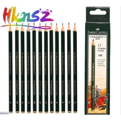 12PCS Professional Wood Sketch Pencil 6H-8B Art Graphite Pencil Writing Design Charcoal Pencil Artist Supplies