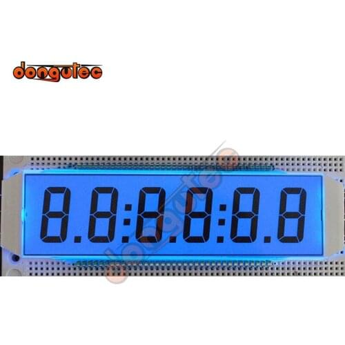 70PIN TN Positive 6-Digits Segment LCD Panel 5V (Blue Backlight) Tanker Display