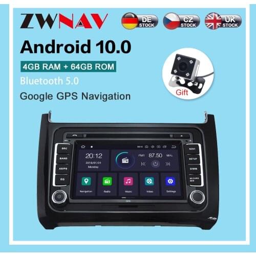 Android 10.0 4+64G Car Radio GPS Navigation for Volkswagen Polo 2015-2017 car gps Multimedia Player Radio stereo head unit dsp