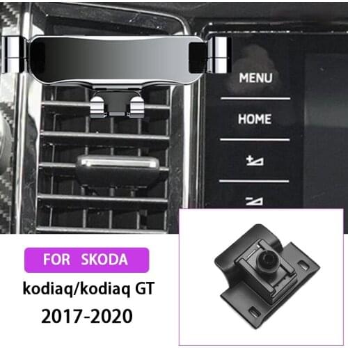 Car Mobile Phone Holder For Skoda Kodiaq GT 2017 2018 2019 2020 Air Vent Mounts GPS Stand Gravity Navigation Bracket Accessories